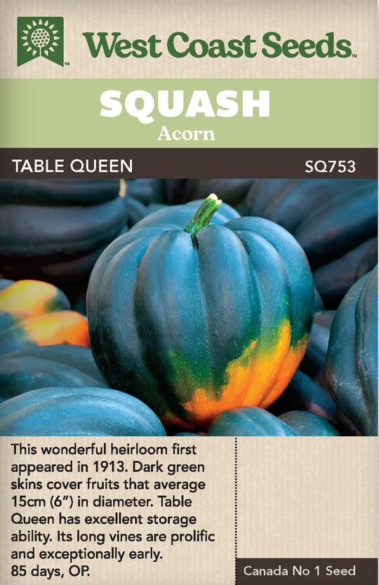 Squash Table Queen Acorn - West Coast Seeds
