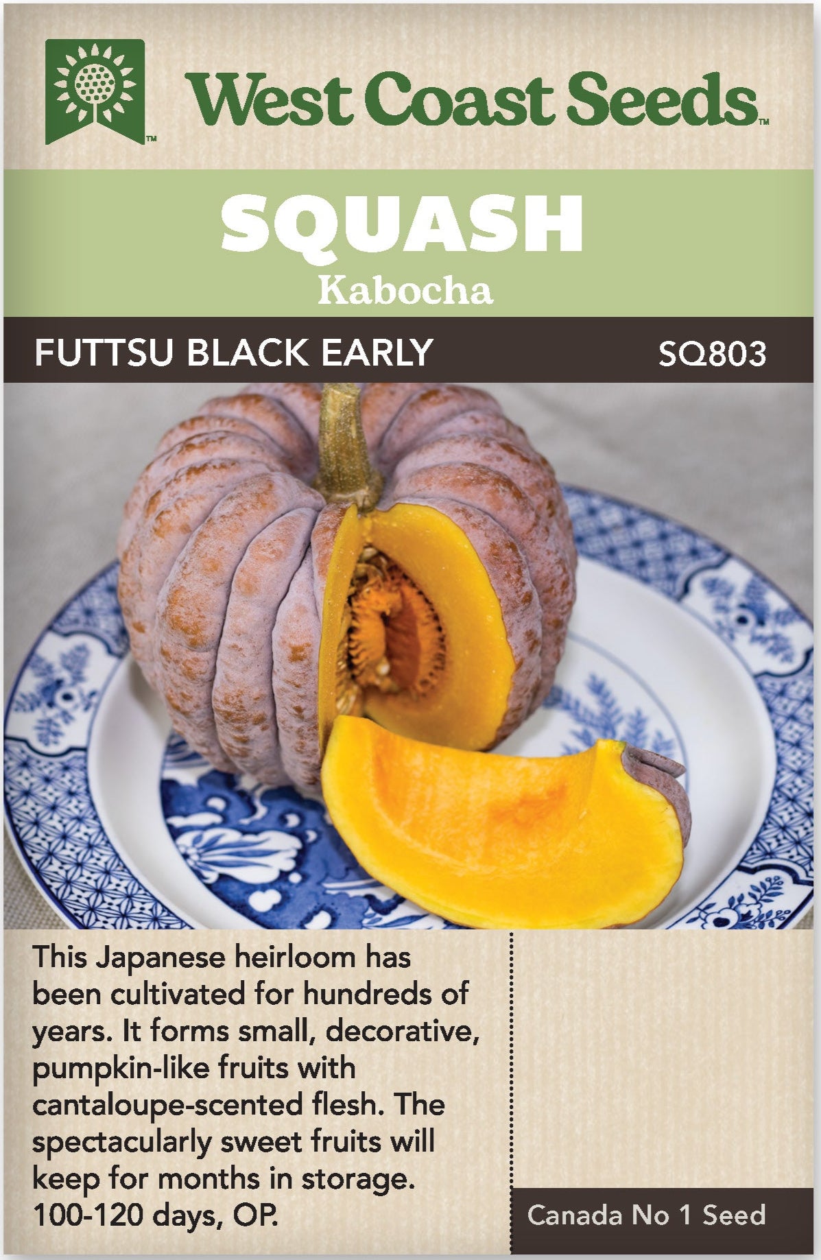 Squash Futtsu Black Early - West Coast Seeds