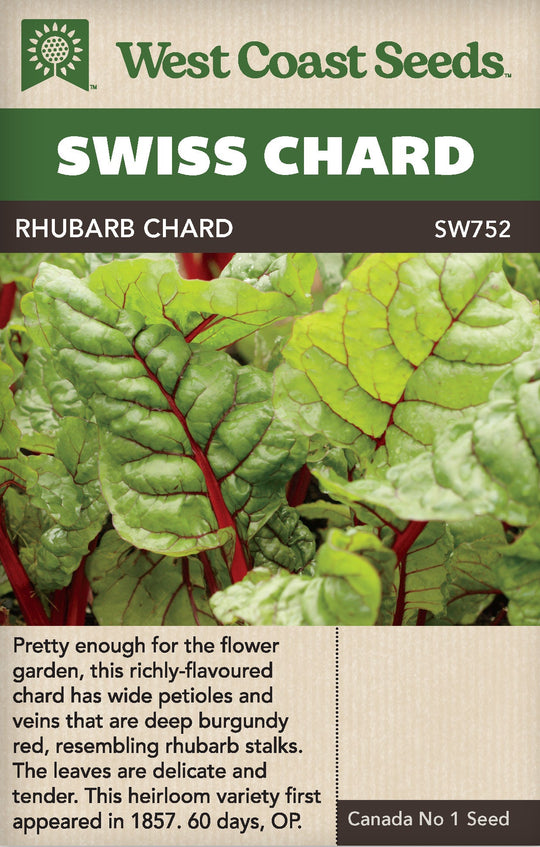 Swiss Chard Rhubarb Chard - West Coast Seeds