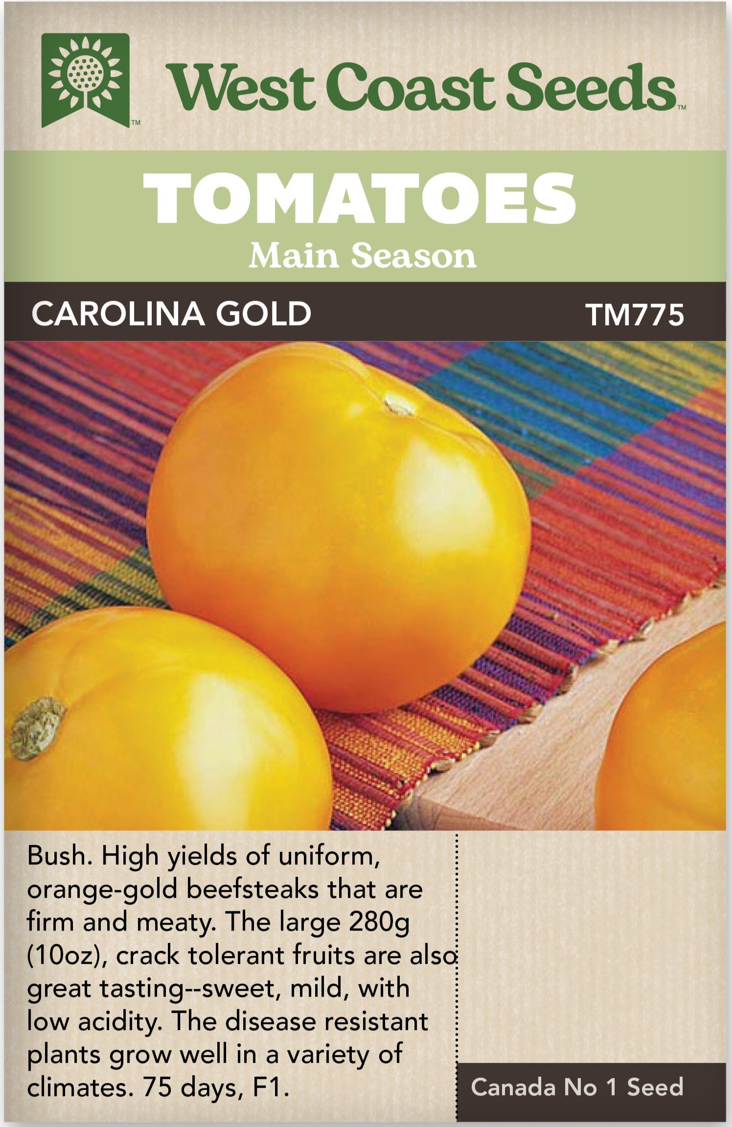 Tomato Carolina Gold - West Coast Seeds