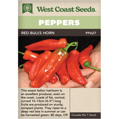 Pepper Red Bull's Horn - West Coast Seeds