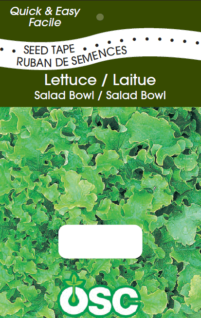 Lettuce Salad Bowl Seed Tape - Ontario Seed Company