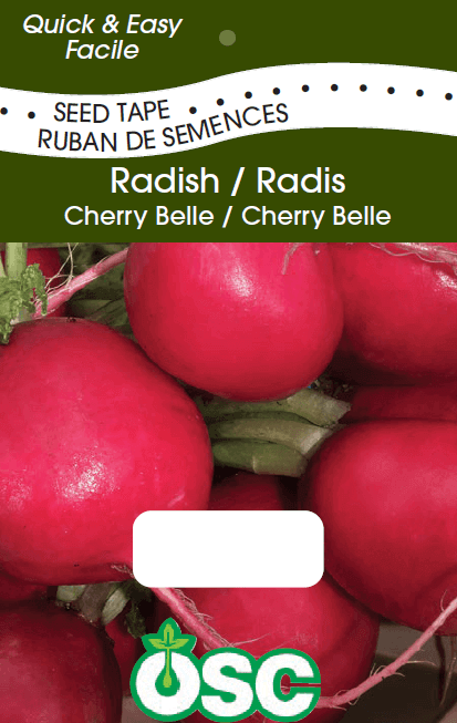 Radish Cherry Belle Seed Tape - Ontario Seed Company