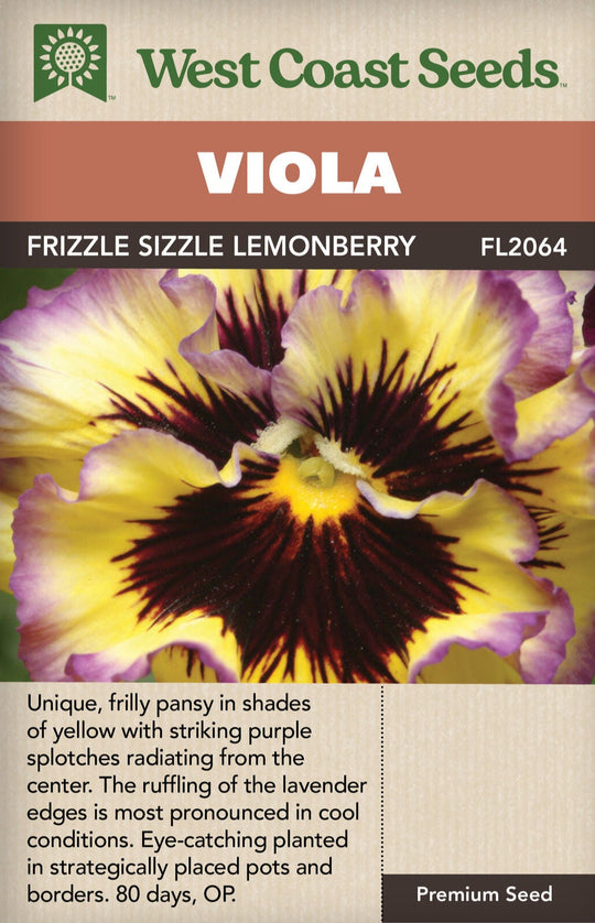 Viola Frizzle Sizzle Lemonberry - West Coast Seeds