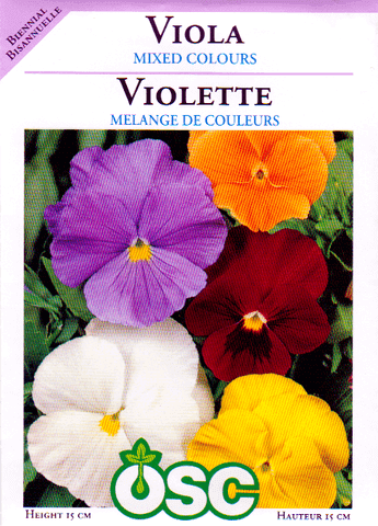 Viola Mixed Colours - Ontario Seed Company