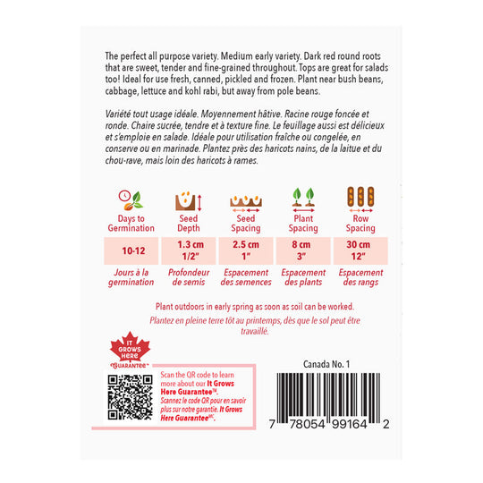 Beet Detroit Dark Red - McKenzie Seeds