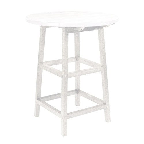 TB03 40" PUB TABLE LEGS WHITE 02 CR PLASTICS OUTDOOR FURNITURE