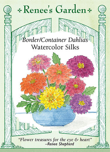 Dahlias Watercolor Silks - Renee's Garden