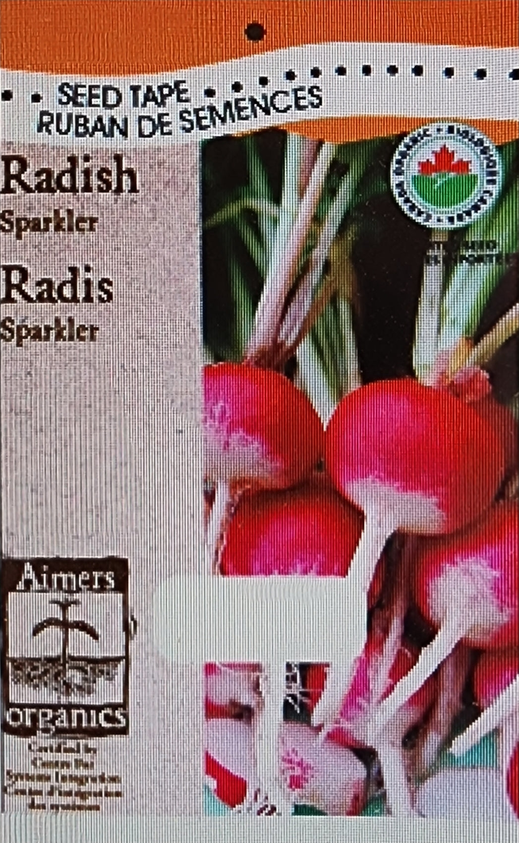 Organic Radish Sparkler - Aimers Seed Tape