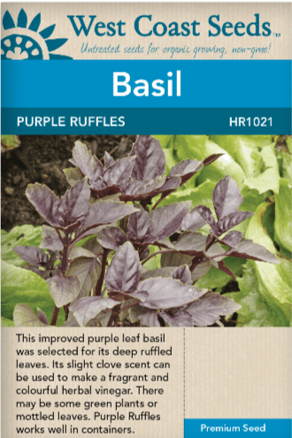 Basil Purple Ruffles - West Coast Seeds