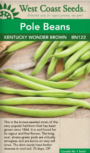 Beans Kentucky Wonder Brown - West Coast Seeds