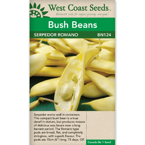 Bush Beans Serpedor Romano - West Coast Seeds