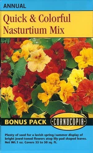 Bonus Pack Nasturtium Quick Colourful Mix - Cornucopia Seeds