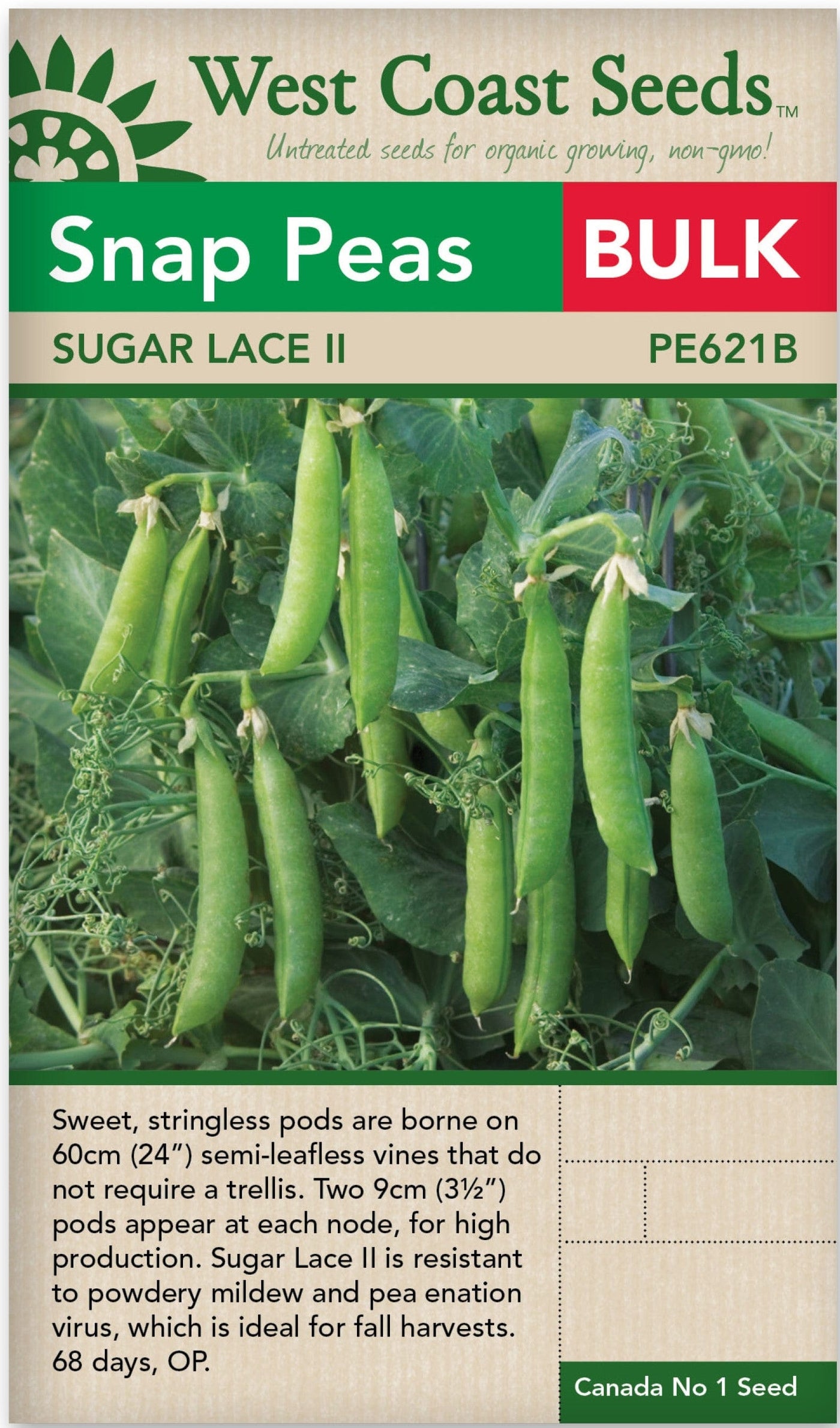 BULK Pea Sugar Lace - West Coast Seeds