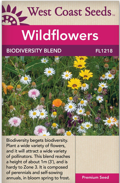 BULK Wildflowers Biodiversity Blend - West Coast Seeds