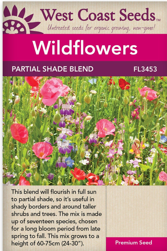 BULK Wildflowers Partial Shade - West Coast Seeds