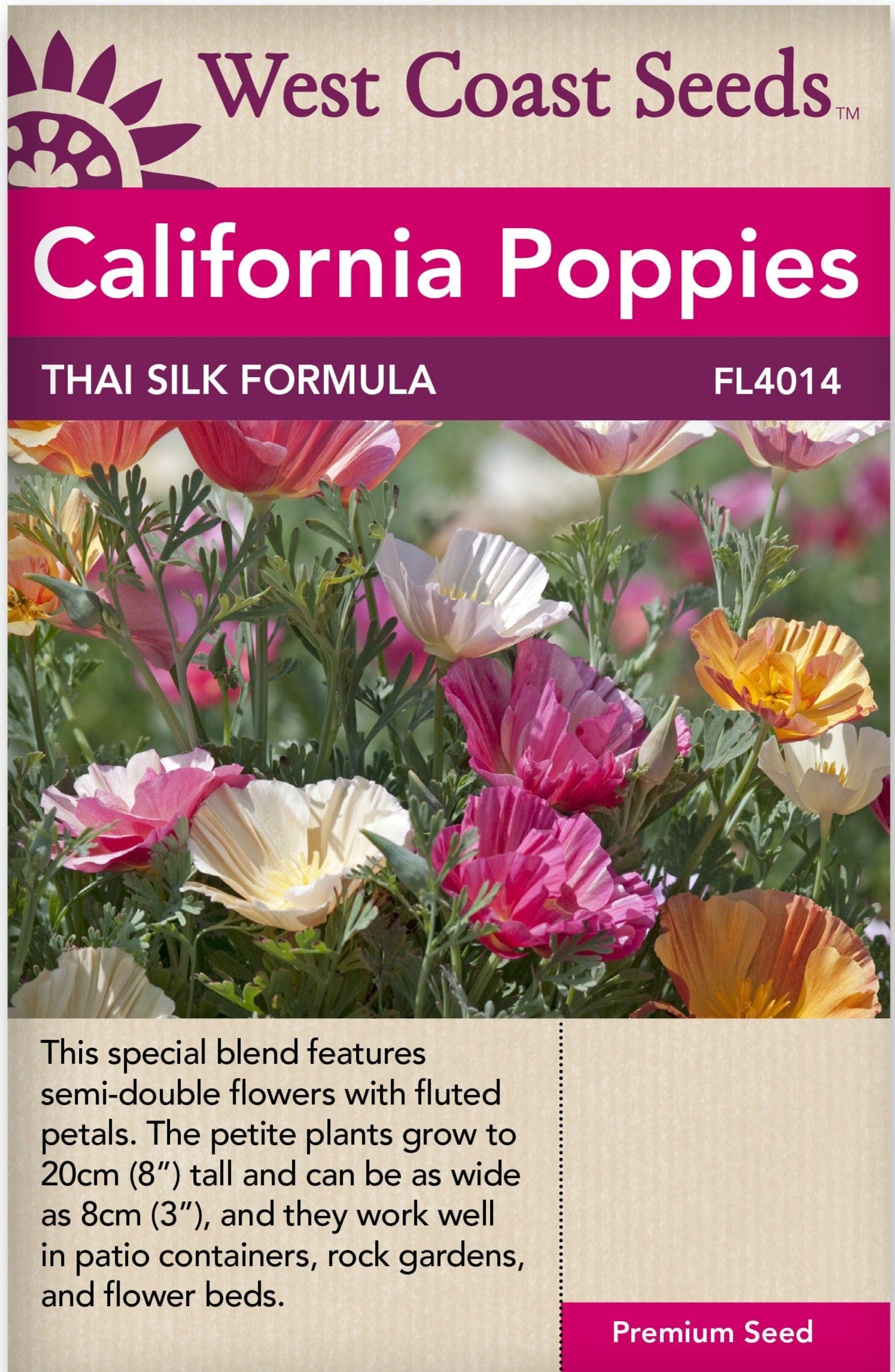 California Poppy Thai Silk Formula - West Coast Seeds