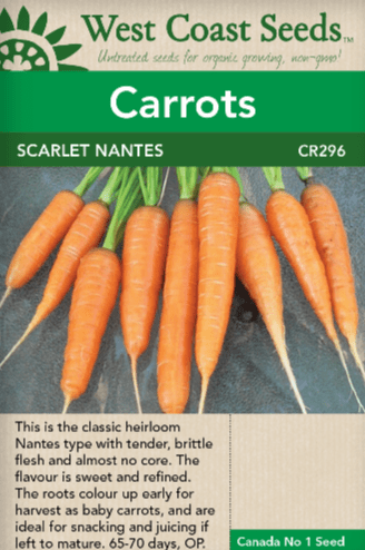 Carrots Scarlet Nantes - West Coast Seeds