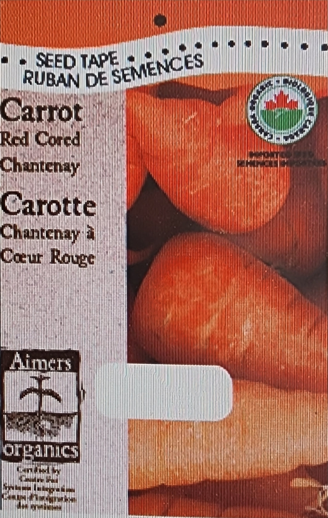 Organic Carrot Chantenay Red Cored - Aimers Seed Tape