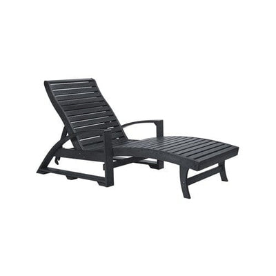 CHAISE LOUNGE (with hidden wheels) BLACK 14