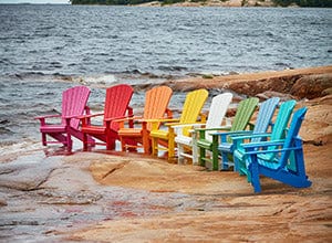 C01 CLASSIC ADIRONDACKS Rainbow CR PLASTICS Outdoor Furniture