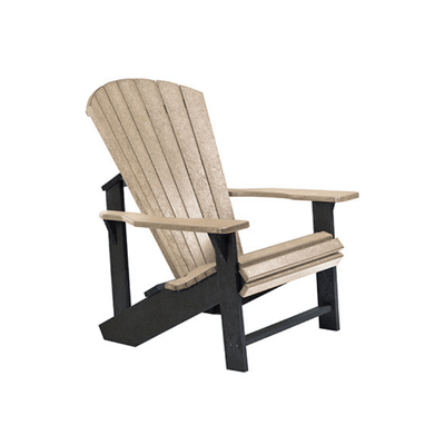 Classic Adirondack Chair - C01 BLACK / BEIGE