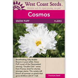 Cosmos Snow Puff - West Coast Seeds