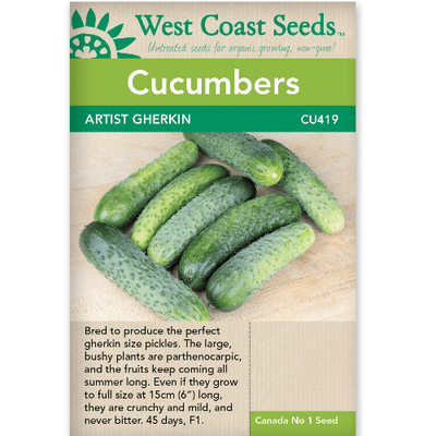Cucumbers Artist Gherkin - West Coast Seeds