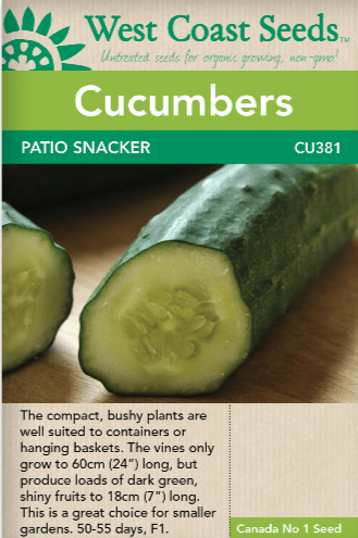 Cucumbers Patio Snacker - West Coast Seeds