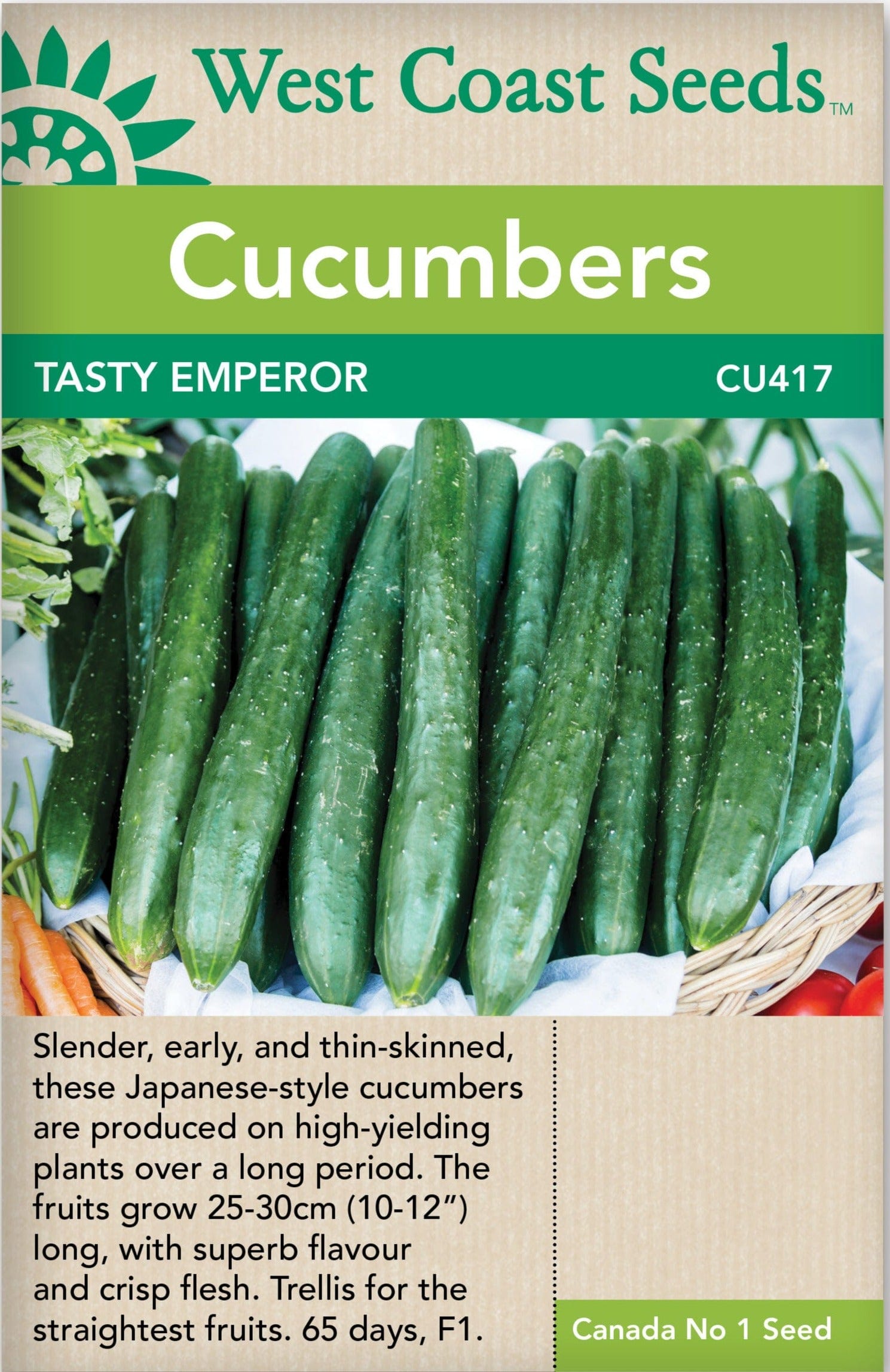 Cucumber Tasty Emperor - West Coast Seeds