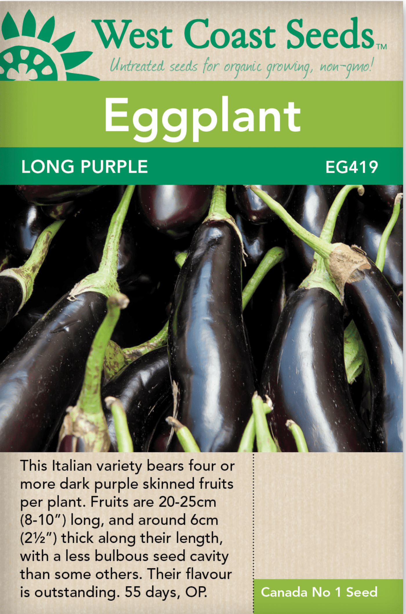 Eggplant Long Purple - West Coast Seeds