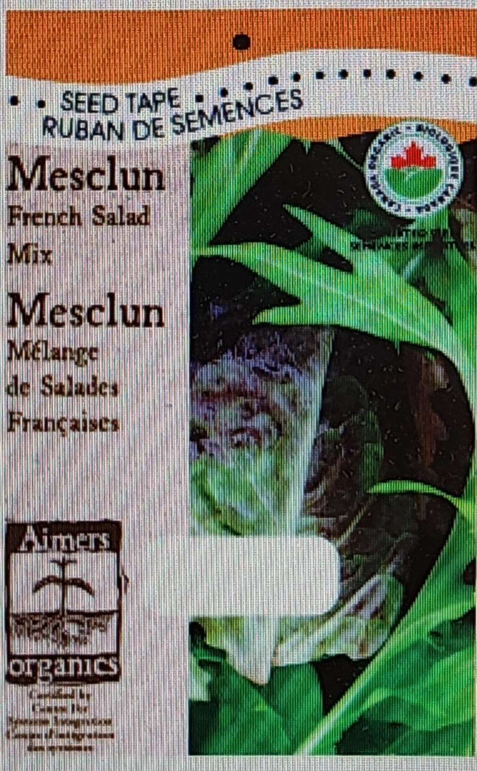Organic Mesclun - Aimers Seed Tape