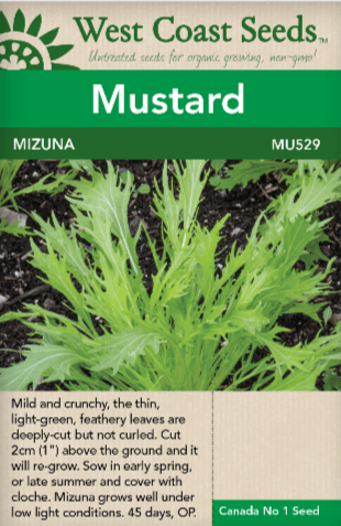 Mustard Mizuna - West Coast Seeds