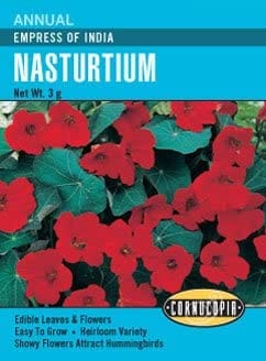 Nasturtium Empress Of India - Cornucopia Seeds