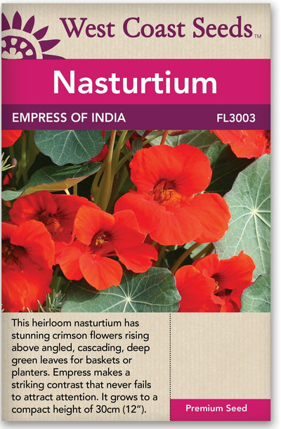 Nasturtium Empress of India - West Coast Seeds