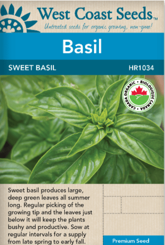 Basil Sweet Organic - West Coast Seeds