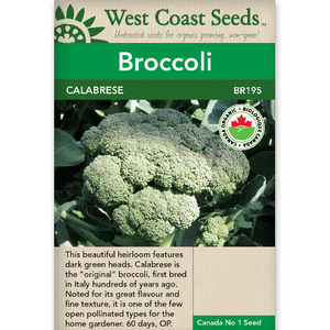 Broccoli Calabrese Organic - West Coast Seeds