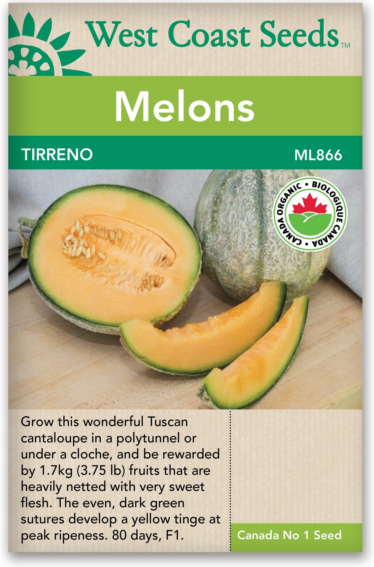 Organic Cantaloupe Tirreno - West Coast Seeds