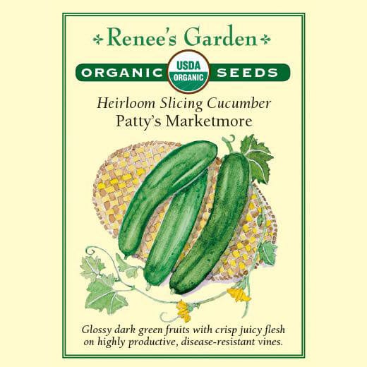 Organic Cucumber Patty’s Marketmore - Renee's Garden Seeds