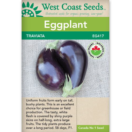 Eggplant Traviata Organic - West Coast Seeds