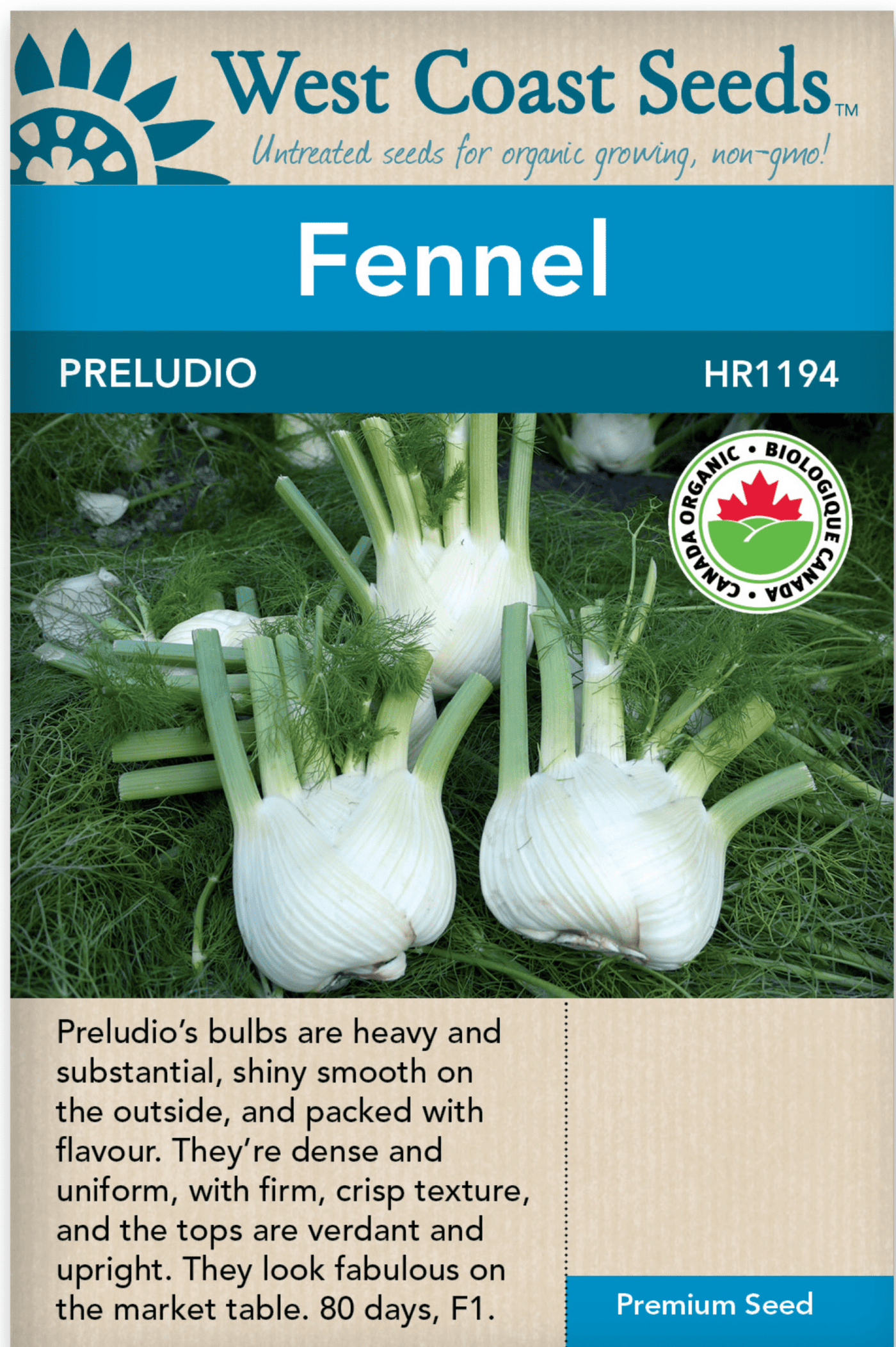 Organic Fennel Preludio - West Coast Seeds