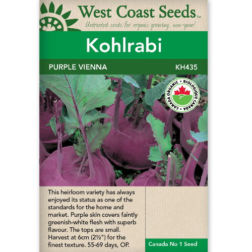 Kholrabi Purple Vienna Organic - West Coast Seeds