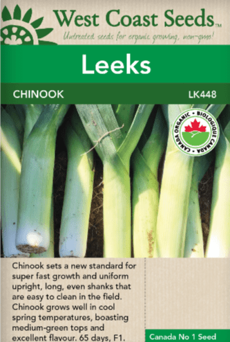 Leeks Chinook Organic - West Coast Seeds