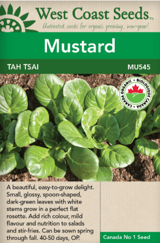 Mustard Tah Tsai Organic- West Coast Seeds