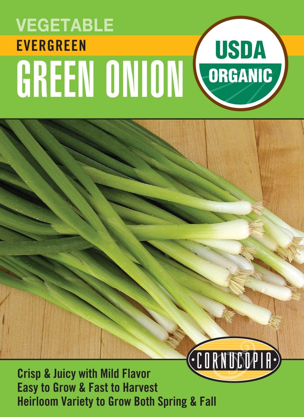 Organic Onion Evergreen - Cornucopia Seeds