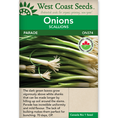 Onion Parade Scallions Organic - West Coast Seeds