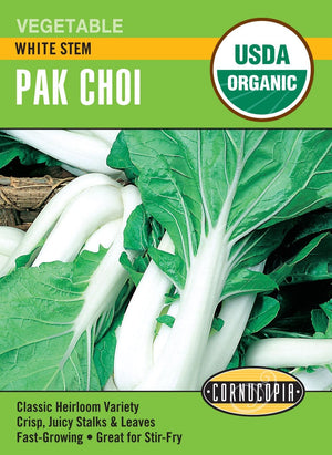 Organic Pak Choi White Stem - Cornucopia Seeds