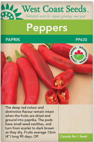 Organic Pepper Paprik - West Coast Seeds