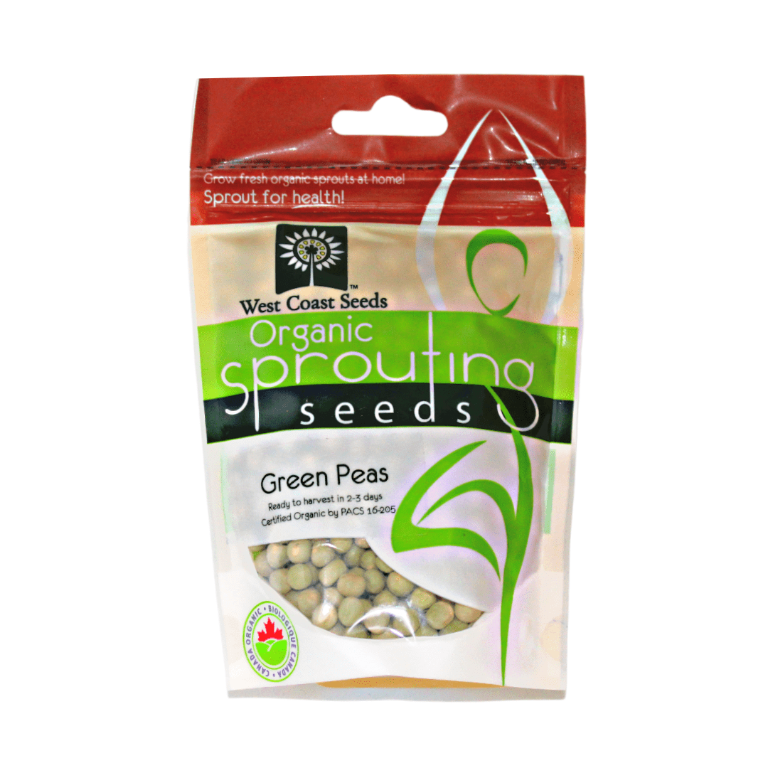 Organic Sprouting Green Peas - West Coast Seeds