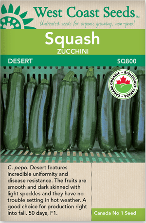 Organic Squash Zucchini Desert - West Coast Seeds